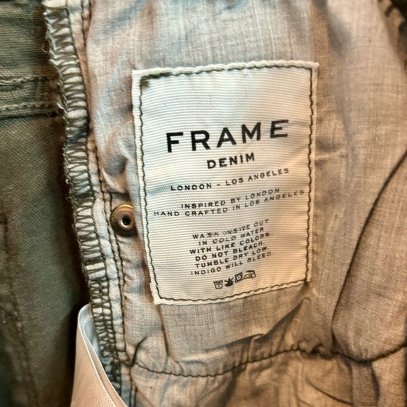 Frame Le Skinny De Jeanne Forest Green Distressed Skinny Jeans - Picture 6 of 8
